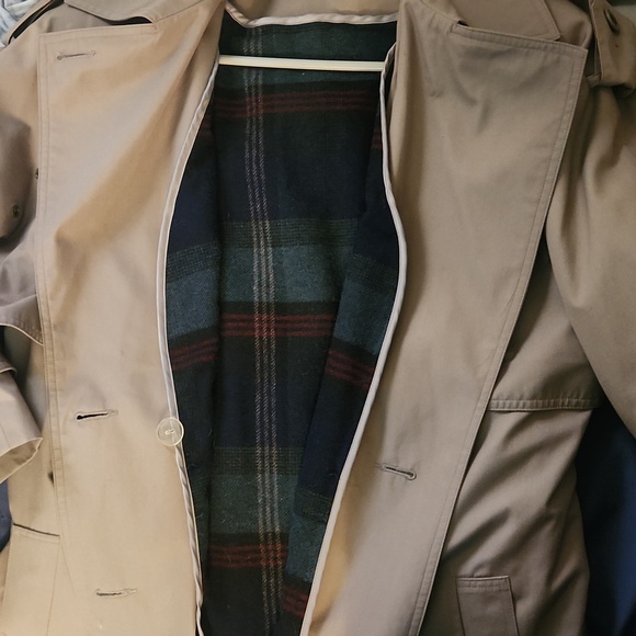 Lined Trench Coat Full Length Tan coloured VIPetites size 14 - Picture 3 of 6